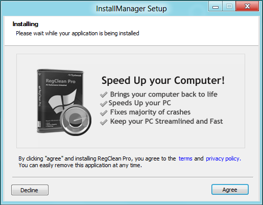Окно установки ViStart с предложением дополнительного ПО — откажитесь от него