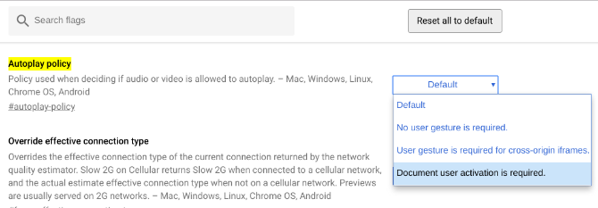 Иллюстрация: выключение автозапуска через флаги Chrome