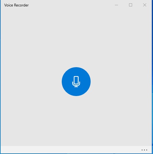 Запись голоса в Windows Voice Recorder