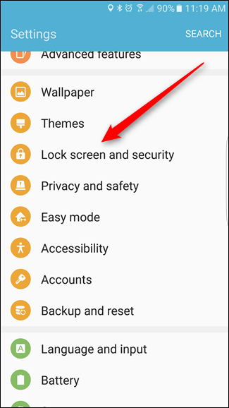Скриншот пункта Уведомления на экране блокировки