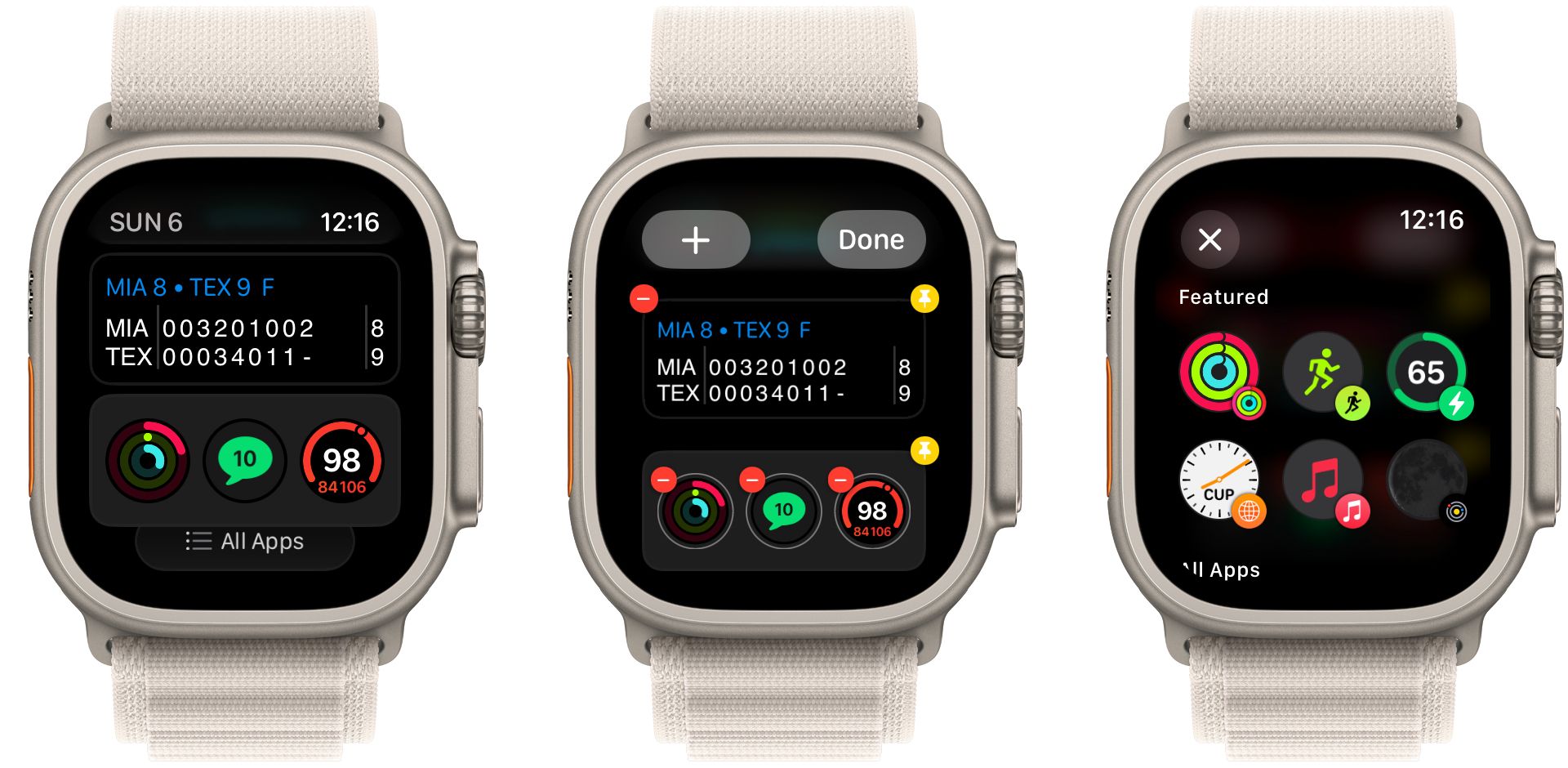 Запускач приложений в Smart Stack с тремя компликациями