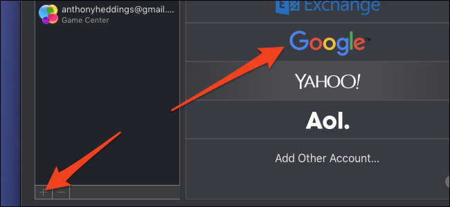 Добавить аккаунт Google