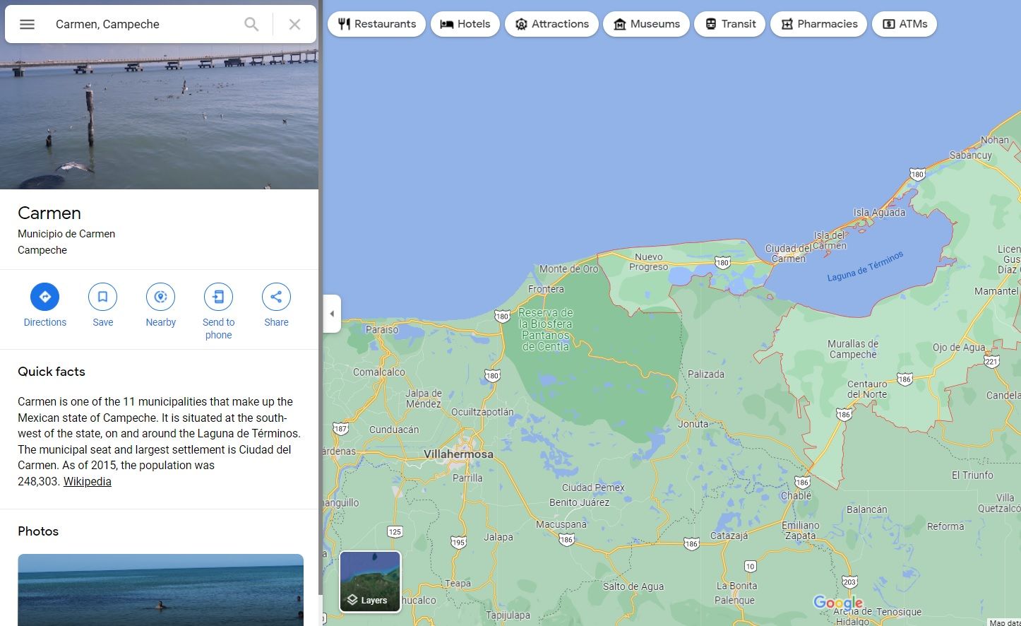 Поставленная метка в Google Maps на десктопе