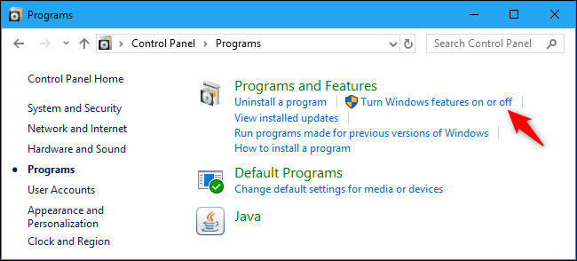 Окно компонентов Windows с опцией Application Guard