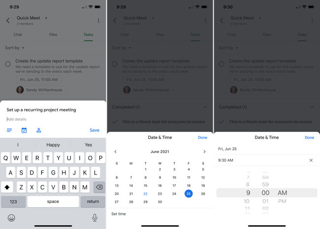 Мобильный экран добавления задачи: заголовок и дополнительные параметры