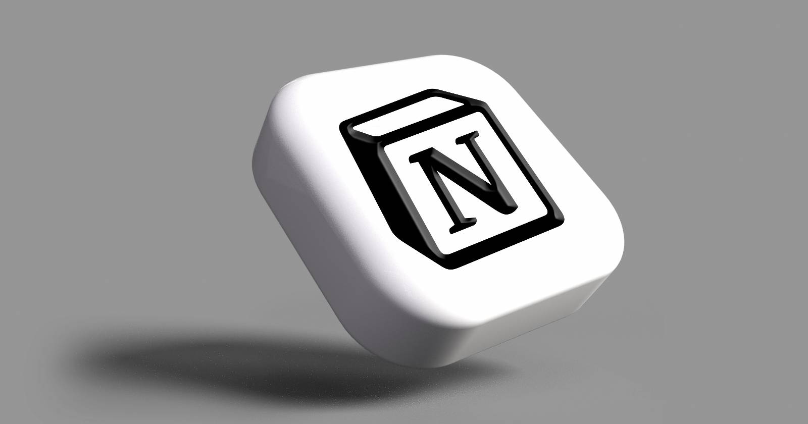 Иллюстрация логотипа Notion на фоне