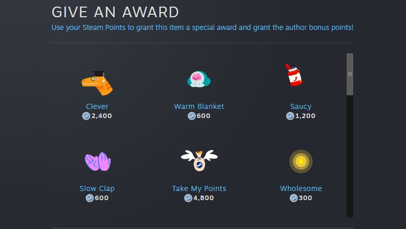 steam guides awards