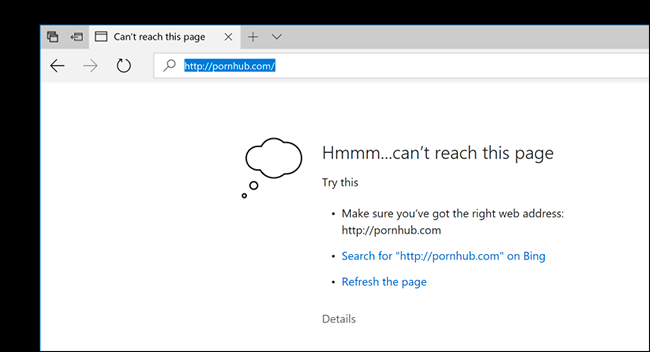 Подтверждение: порнографические сайты заблокированы