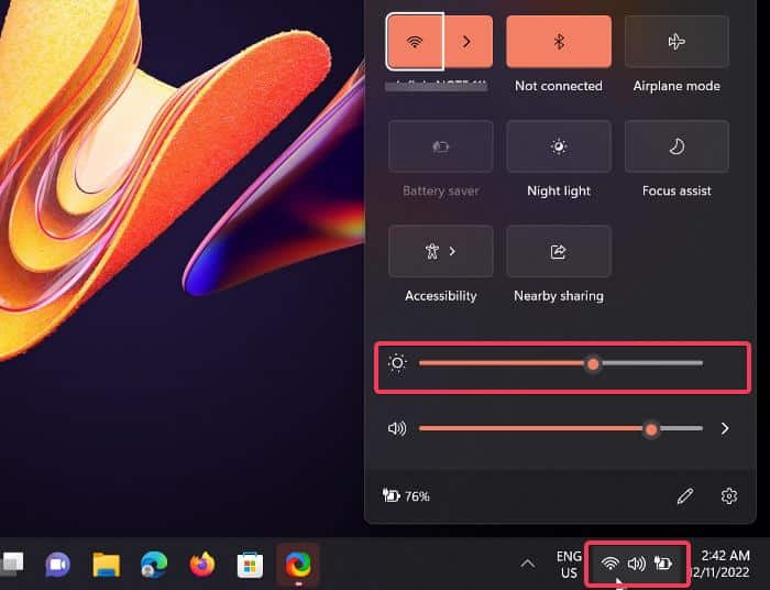 Regolare la luminosità in Windows 11