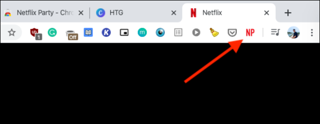 Нажмите на кнопку расширения NP