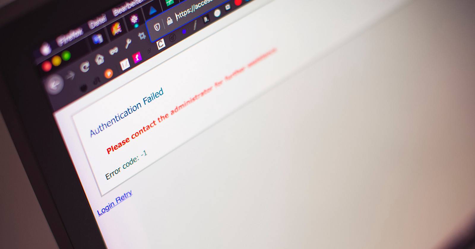 Уведомление о неудачной попытке ввода пароля в браузере на компьютере