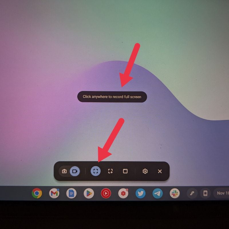запись всего экрана ChromeOS