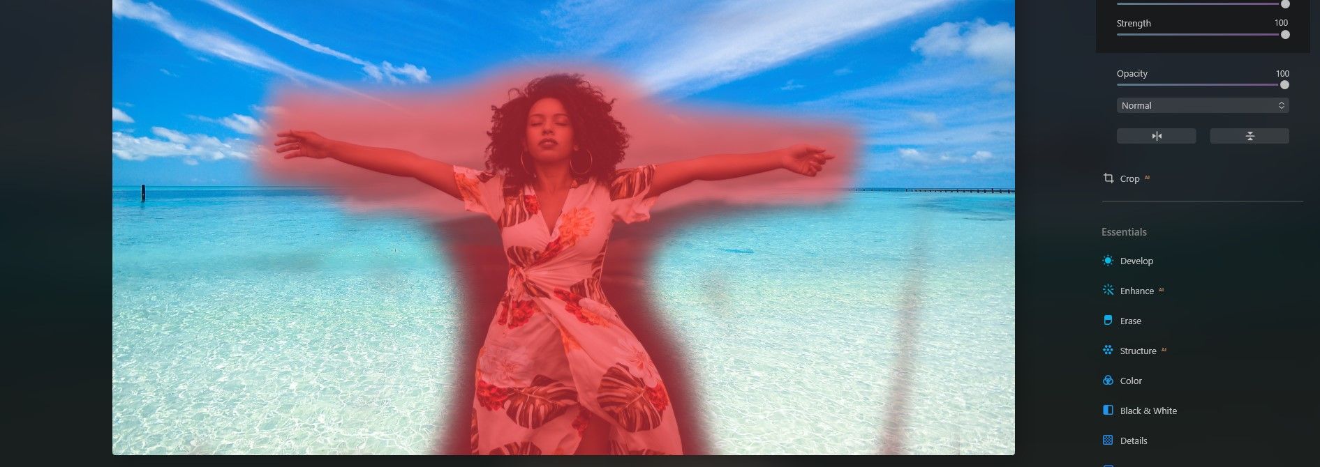 Очищаем красную маску вокруг объекта