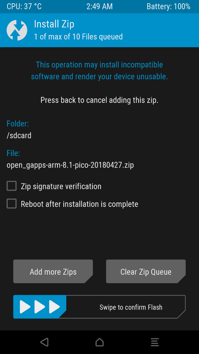 Install Gapps in TWRP