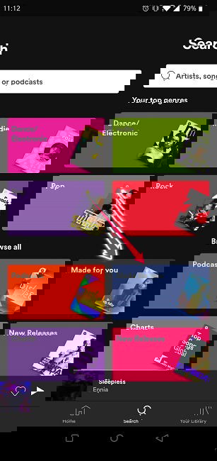 Хаб «Сделано для вас» в Spotify с рекомендациями и опцией Blend