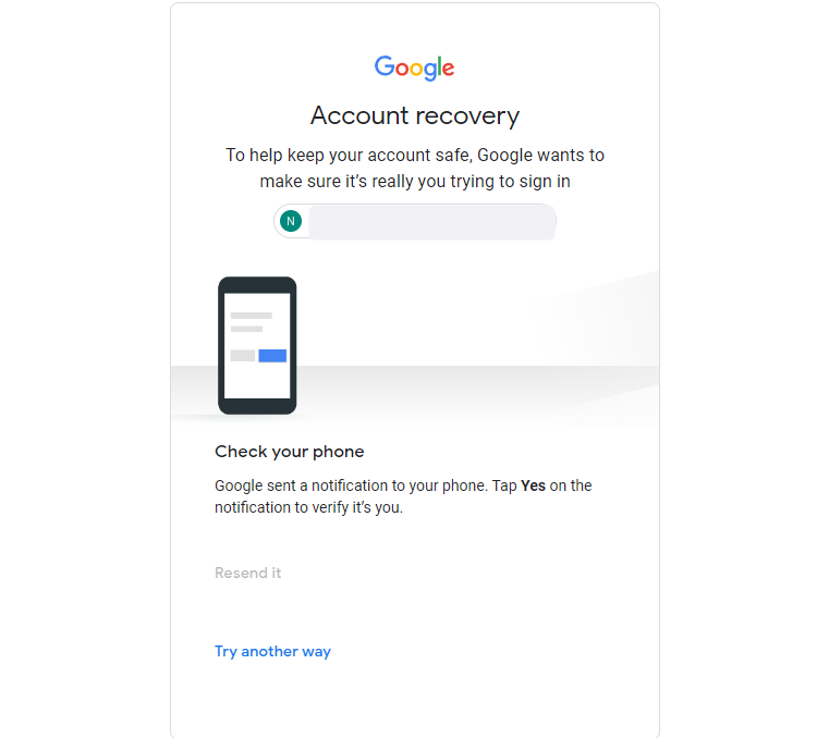 Подтверждение входа на телефоне: нажмите «Да»