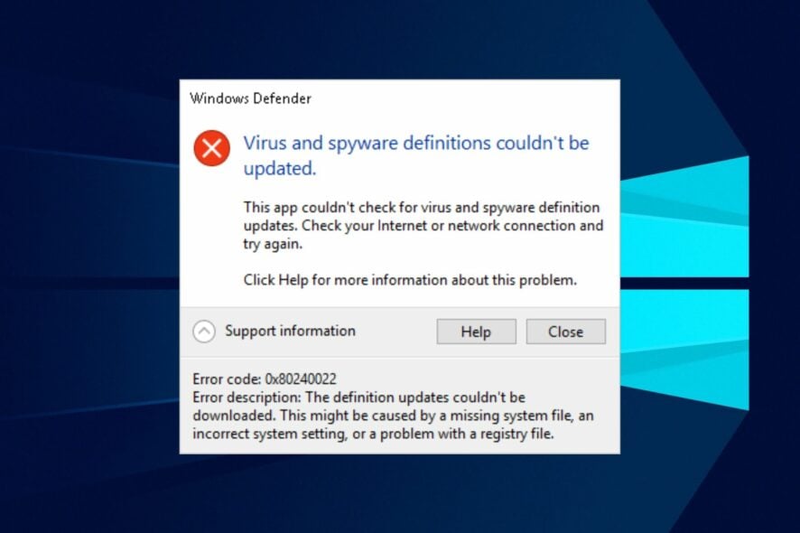Ошибка 0x80240022 в Windows Defender — как исправить