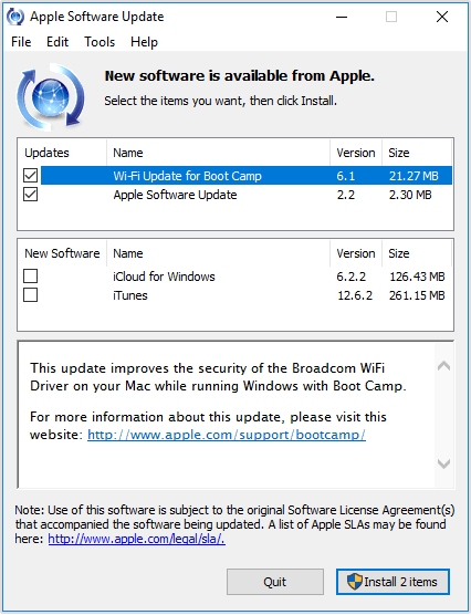 Обновление Apple Software Update