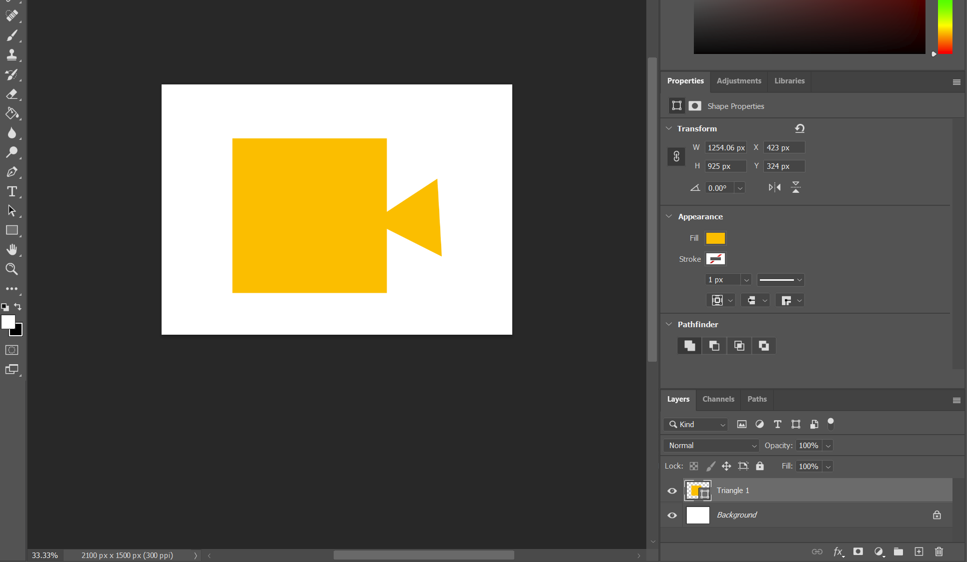 Combine Shapes пример.