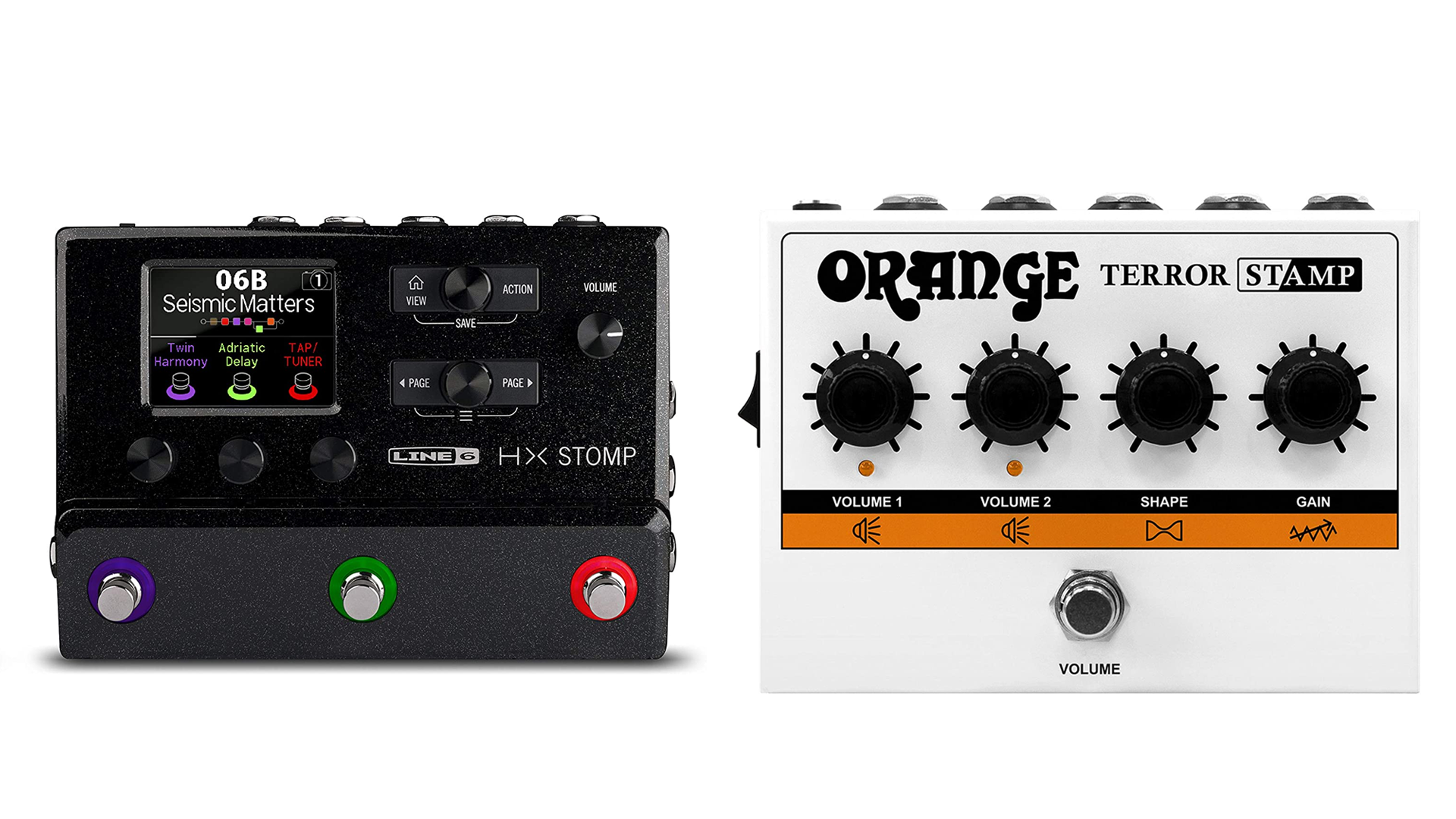 Line 6 Helix и Orange Terror рядом