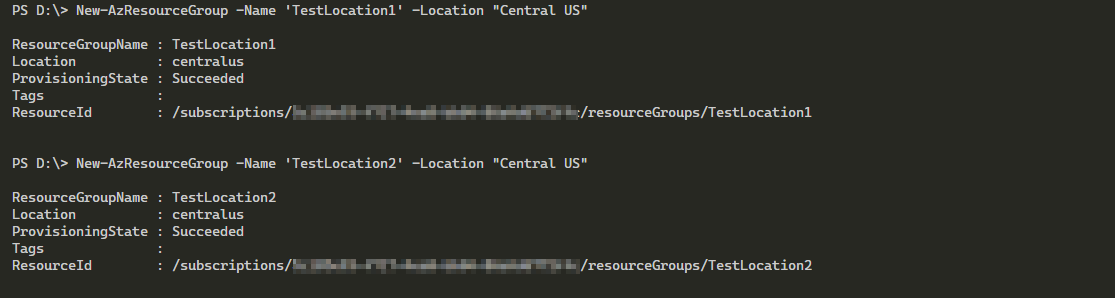 Создание групп ресурсов для этого руководства