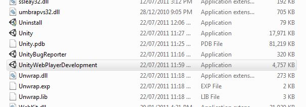 Скриншот установки старого Unity Web Player