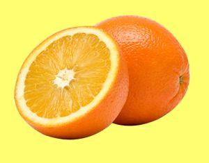 Готовый вырез апельсина на прозрачном фоне или без базовой тени