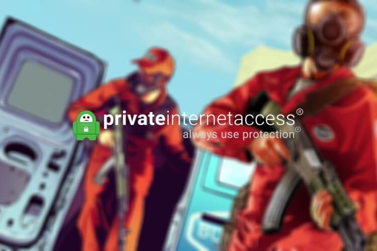 Скриншот Private Internet Access, используемого с GTA Online