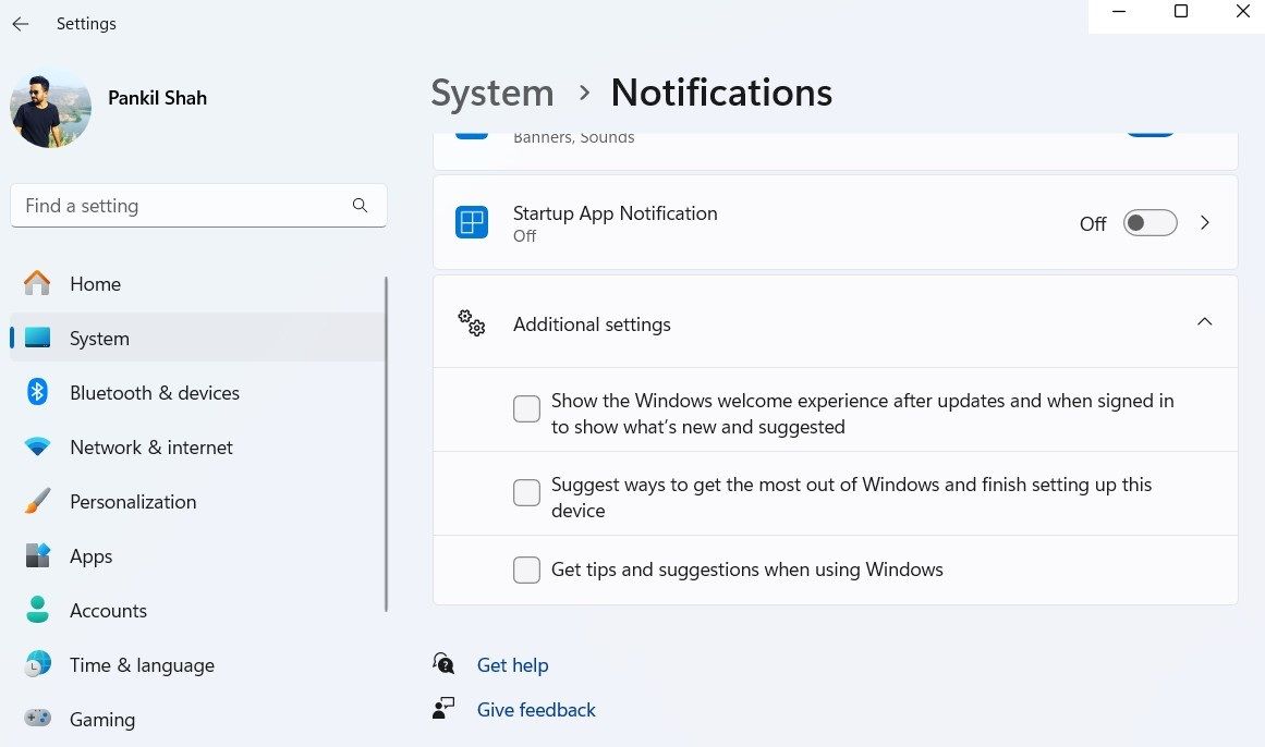 Отключение подсказок и предложений Windows