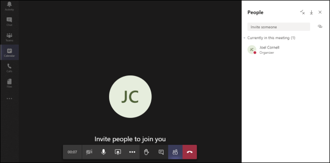 Teams Meeting Interface