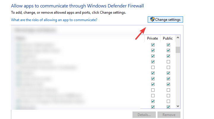 Разрешение приложения в Брандмауэре Windows