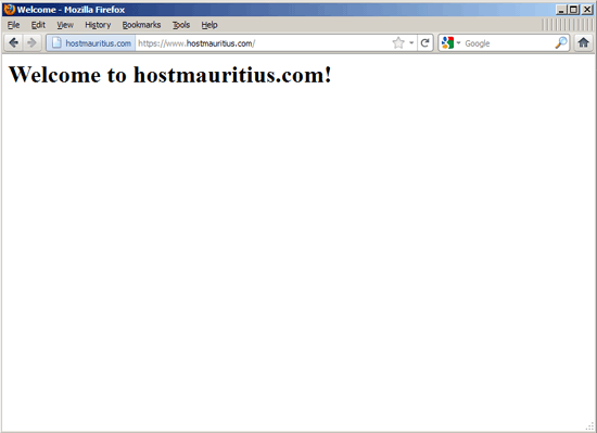 Пример отсутствия предупреждения в Firefox при правильной конфигурации