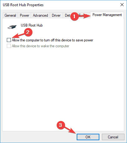 Настройки питания сетевой карты