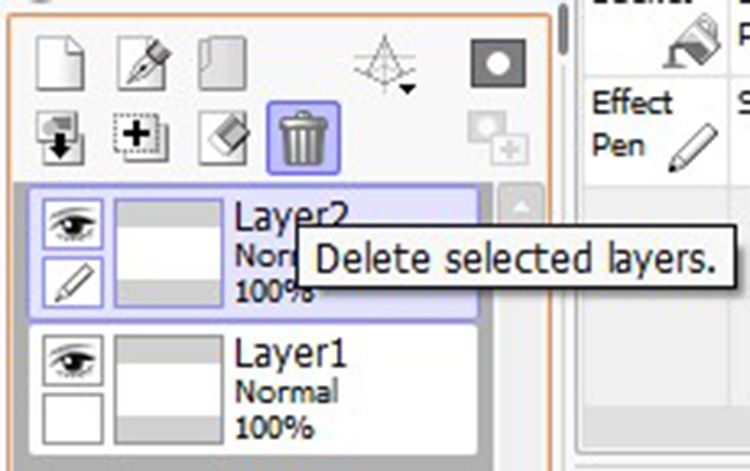 Painttool sai deleting layers