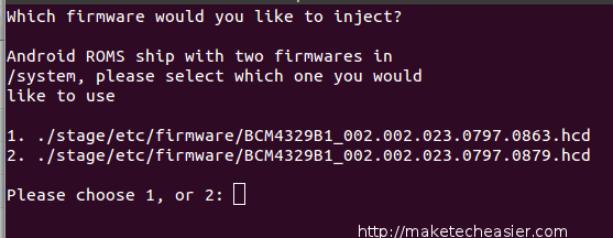 Выбор версии прошивки Bluetooth