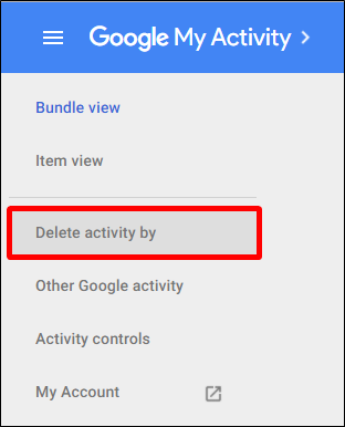 Меню удаления активности на странице «Мои действия»