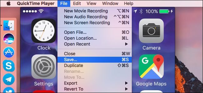 Экспорт и шаринг видео из QuickTime на macOS