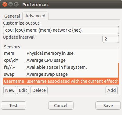 Новая пользовательская команда отображается в списке датчиков
