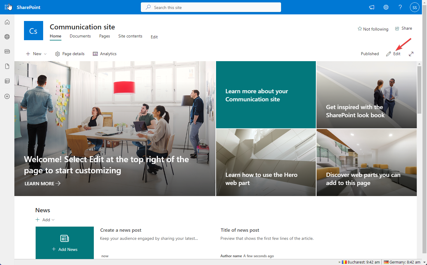 Кнопка Редактировать