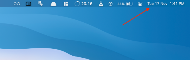 Click Time in Mac Menu Bar to Open Notification Center