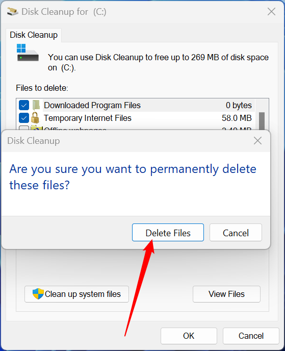 Подтвердите удаление, нажав 