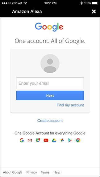 Вход в аккаунт Google