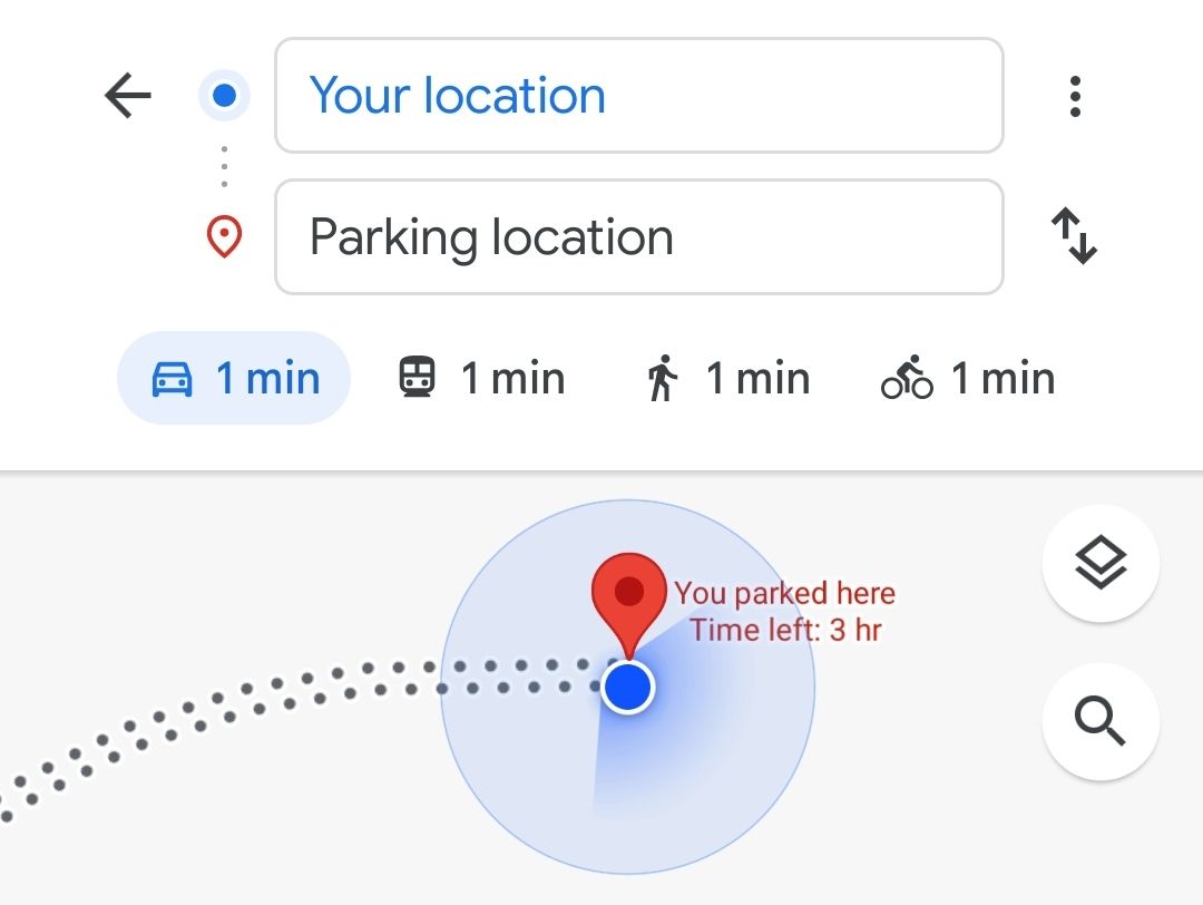 Навигация к припаркованной машине: шаги и указания на экране телефона.