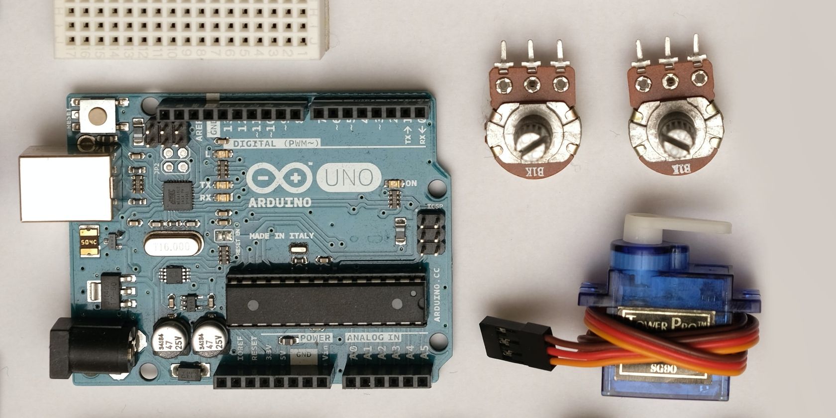Arduino с потенциометрами