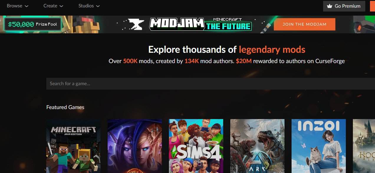 Миниатюра страницы мода на мод-сайте с описанием совместимости