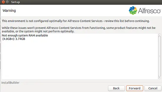 Предупреждение о размере памяти
