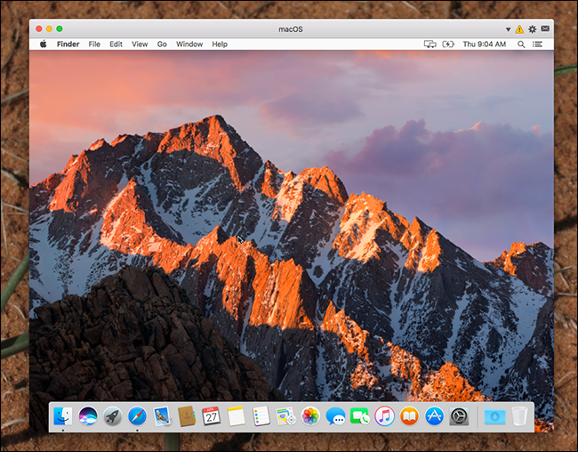Виртуальная машина macOS запущена в Parallels