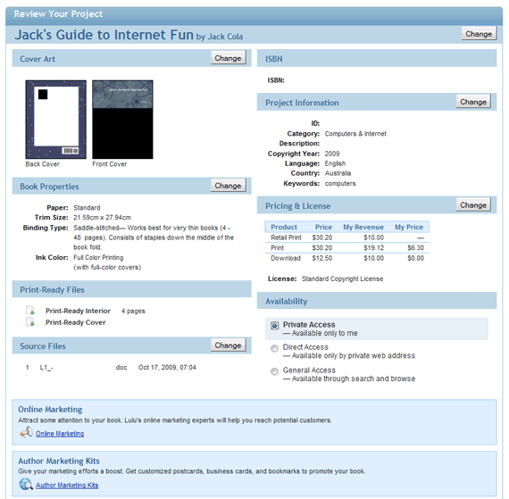 Финальный шаг перед публикацией