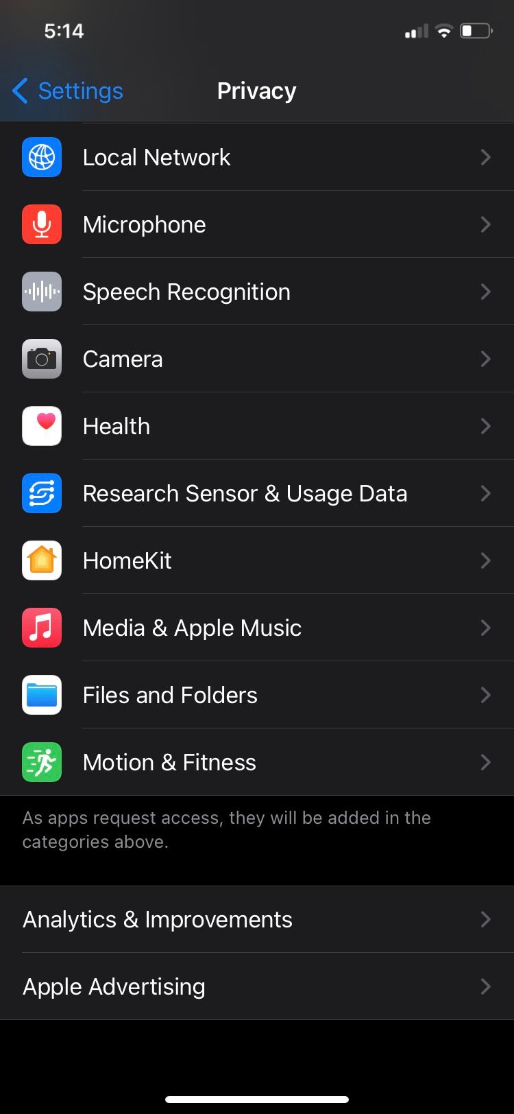 iPhone Privacy Settings