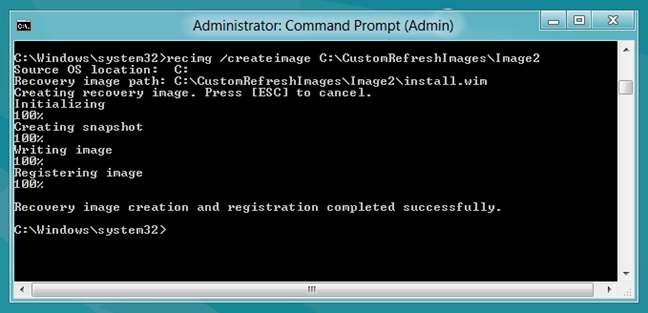 Скриншот: пример создания второго образа в отдельной папке